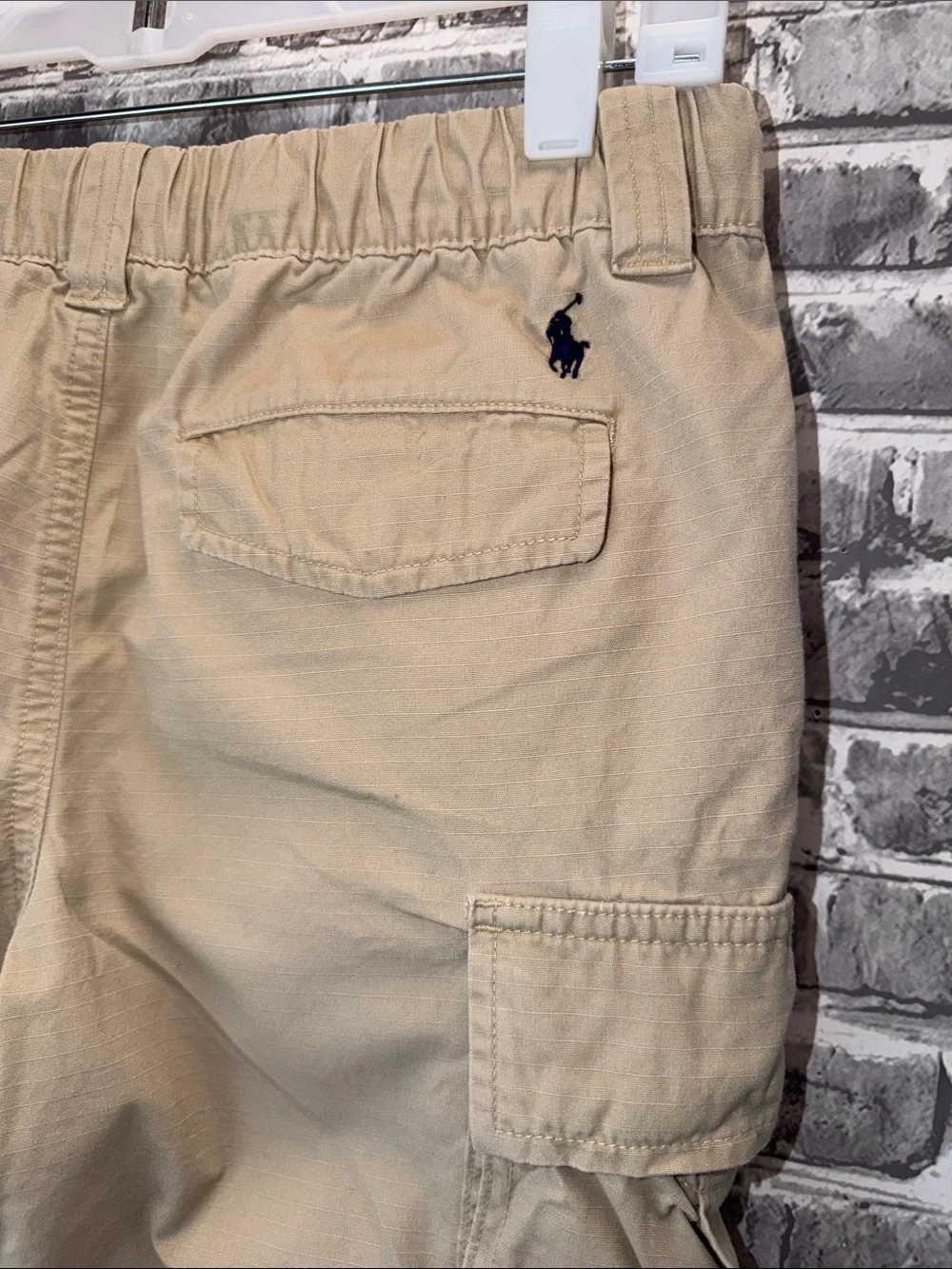 Ralph Lauren Tan Cargo Shorts with Pocket Flaps